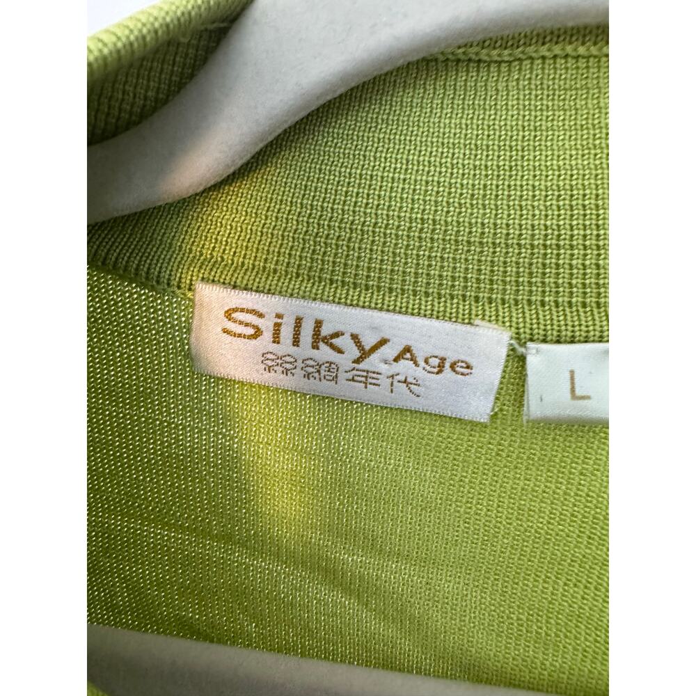Silky Age | Mandarin Collar Frog Closure Knit Cardigan Top - Picture 4 of 7